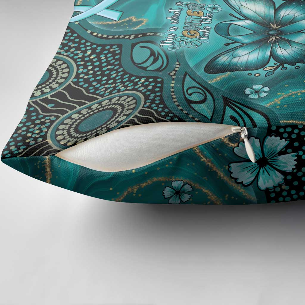 Ovarian Cancer Awareness Pillow Cover This Is What A Fighter Looks Like