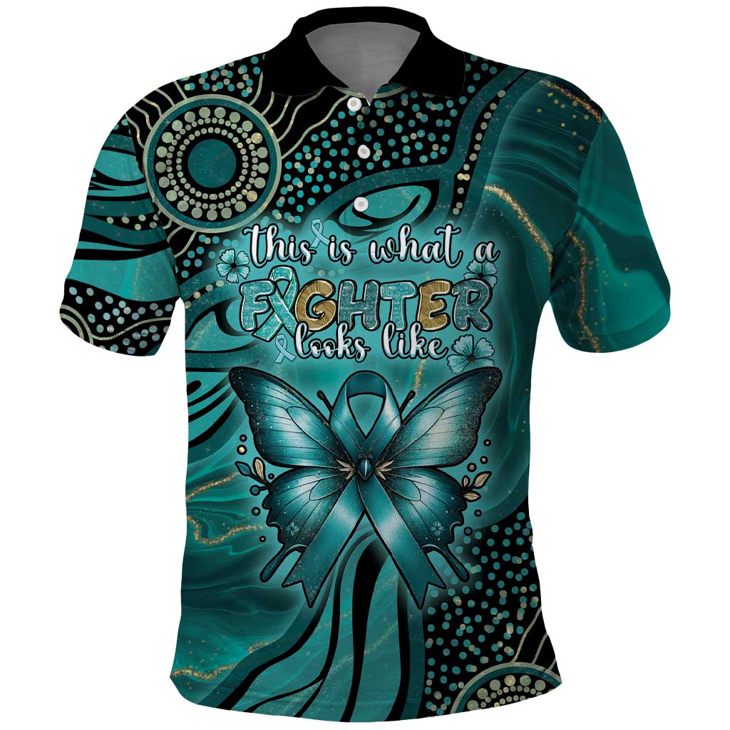 Personalised Ovarian Cancer Awareness Polo Shirt This Is What A Fighter Looks Like