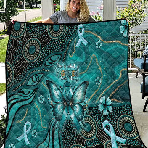 Ovarian Cancer Awareness Quilt This Is What A Fighter Looks Like