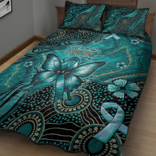 Ovarian Cancer Awareness Quilt Bed Set This Is What A Fighter Looks Like