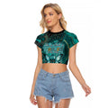 Personalised Ovarian Cancer Awareness Raglan Cropped T Shirt This Is What A Fighter Looks Like