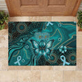 Ovarian Cancer Awareness Rubber Doormat This Is What A Fighter Looks Like