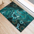 Ovarian Cancer Awareness Rubber Doormat This Is What A Fighter Looks Like