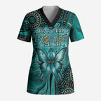 Personalised Ovarian Cancer Awareness Scrub Top This Is What A Fighter Looks Like