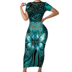 Personalised Ovarian Cancer Awareness Short Sleeve Bodycon Dress This Is What A Fighter Looks Like