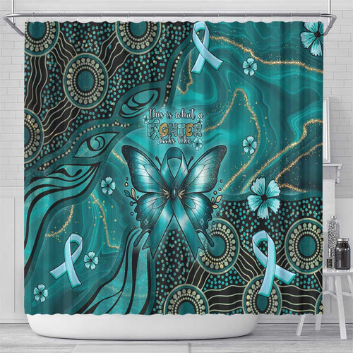 Ovarian Cancer Awareness Shower Curtain This Is What A Fighter Looks Like