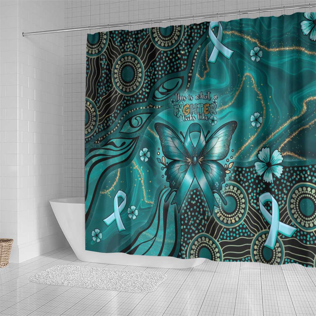 Ovarian Cancer Awareness Shower Curtain This Is What A Fighter Looks Like