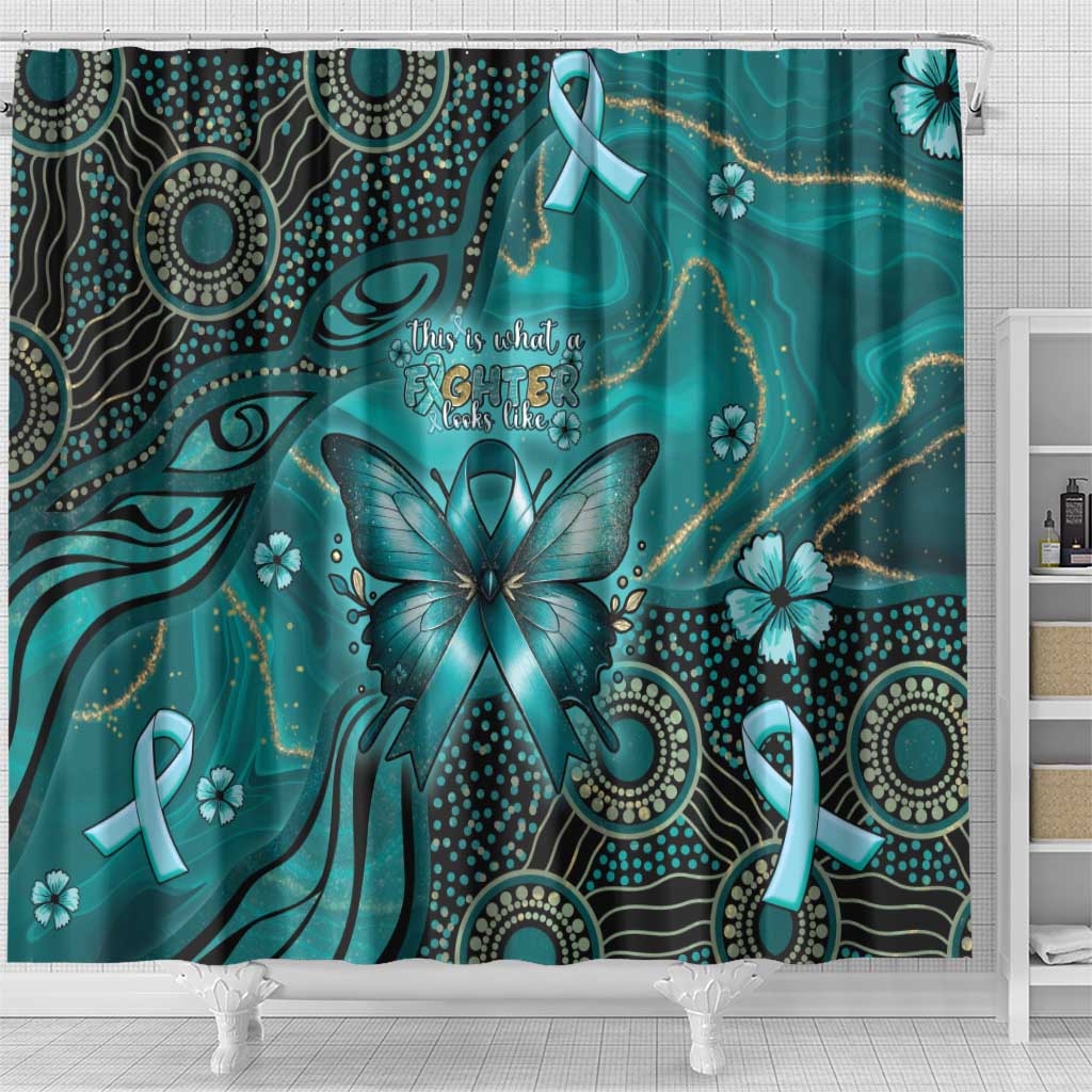 Ovarian Cancer Awareness Shower Curtain This Is What A Fighter Looks Like