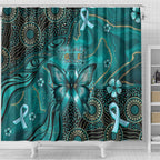 Ovarian Cancer Awareness Shower Curtain This Is What A Fighter Looks Like