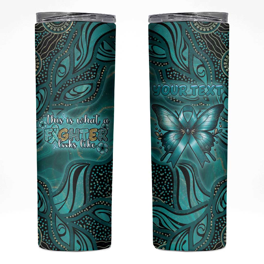 Personalised Ovarian Cancer Awareness Skinny Tumbler This Is What A Fighter Looks Like