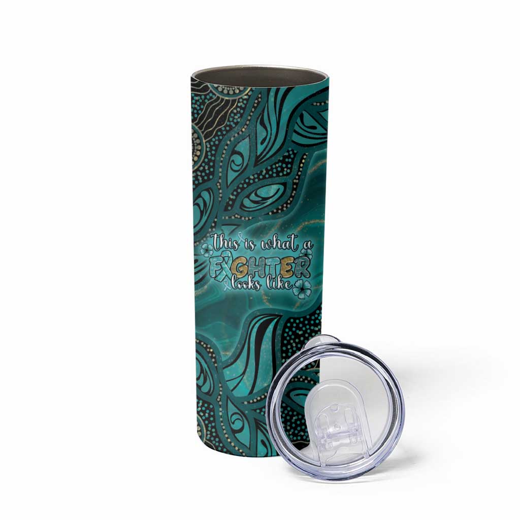 Personalised Ovarian Cancer Awareness Skinny Tumbler This Is What A Fighter Looks Like