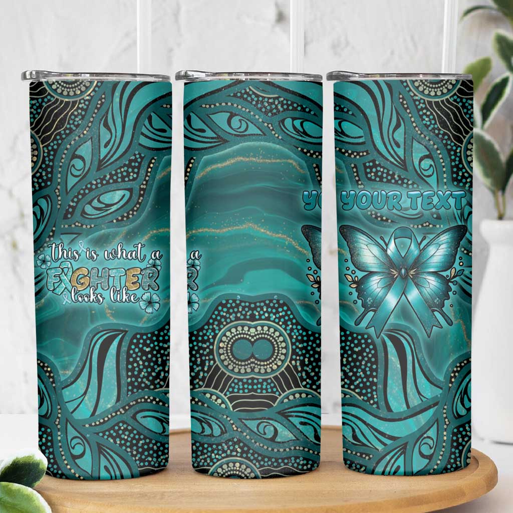 Personalised Ovarian Cancer Awareness Skinny Tumbler This Is What A Fighter Looks Like