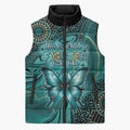 Personalised Ovarian Cancer Awareness Sleeveless Puffer Jacket This Is What A Fighter Looks Like