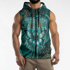 Personalised Ovarian Cancer Awareness Sleeveless Zip Hoodie This Is What A Fighter Looks Like
