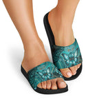 Ovarian Cancer Awareness Slide Sandals This Is What A Fighter Looks Like