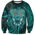 Personalised Ovarian Cancer Awareness Sweatshirt This Is What A Fighter Looks Like