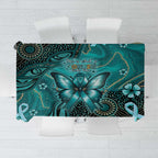 Ovarian Cancer Awareness Tablecloth This Is What A Fighter Looks Like