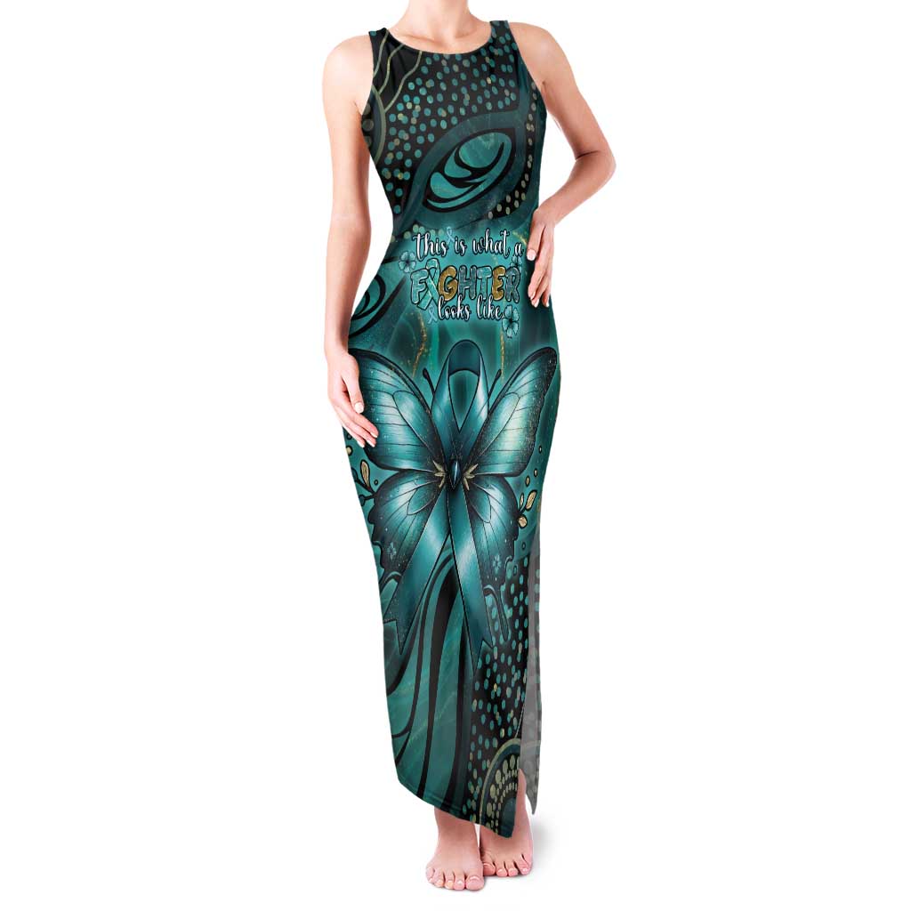 Personalised Ovarian Cancer Awareness Tank Maxi Dress This Is What A Fighter Looks Like