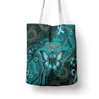 Ovarian Cancer Awareness Tote Bag This Is What A Fighter Looks Like