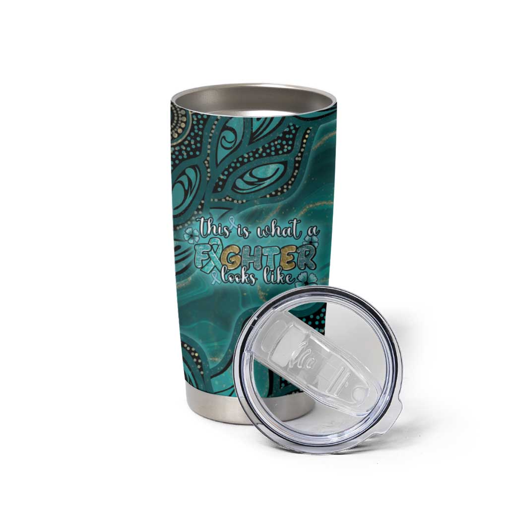 Personalised Ovarian Cancer Awareness Tumbler Cup This Is What A Fighter Looks Like