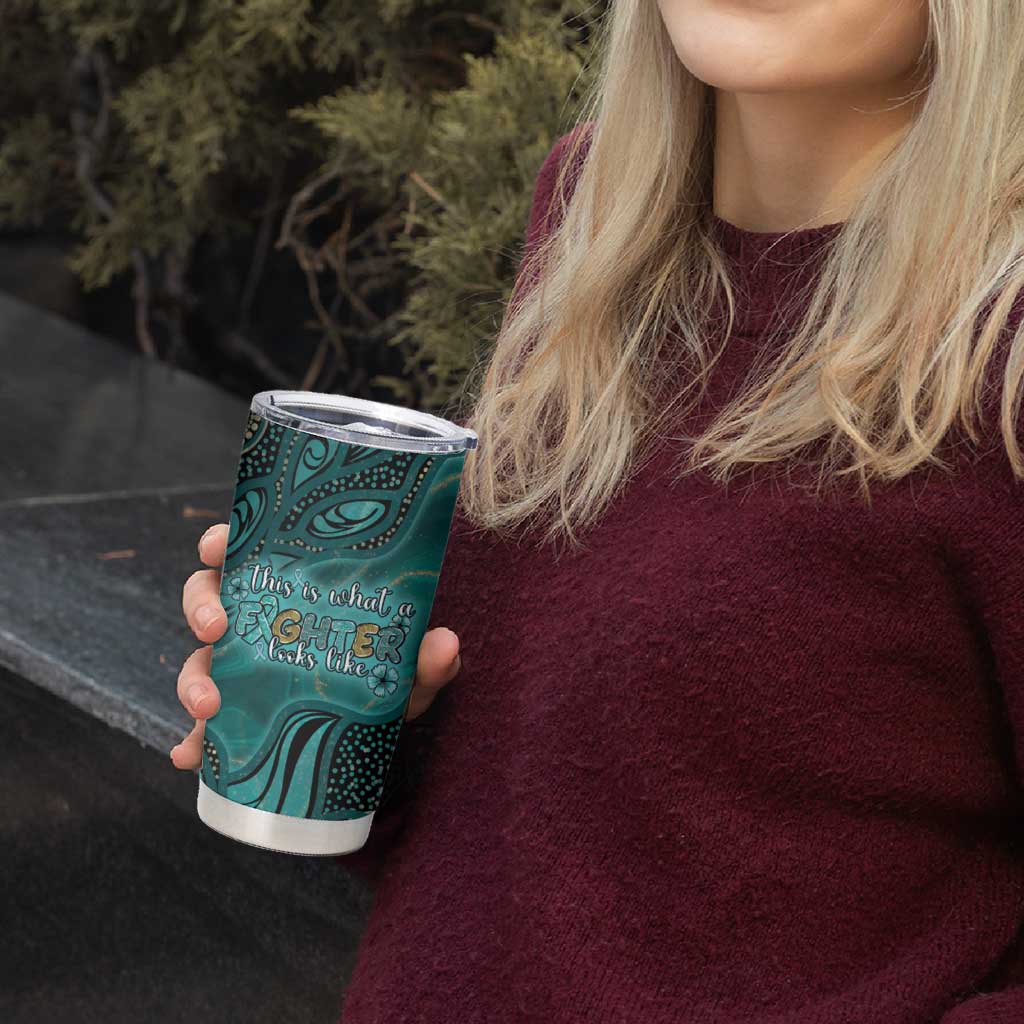 Personalised Ovarian Cancer Awareness Tumbler Cup This Is What A Fighter Looks Like