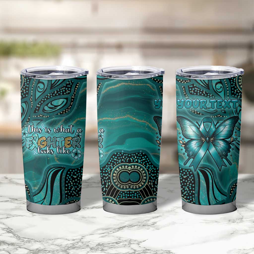 Personalised Ovarian Cancer Awareness Tumbler Cup This Is What A Fighter Looks Like
