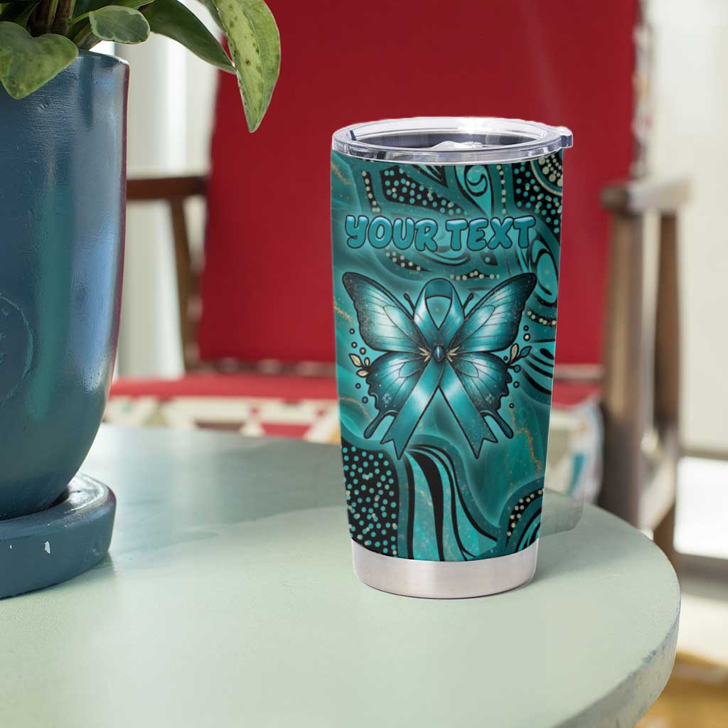 Personalised Ovarian Cancer Awareness Tumbler Cup This Is What A Fighter Looks Like