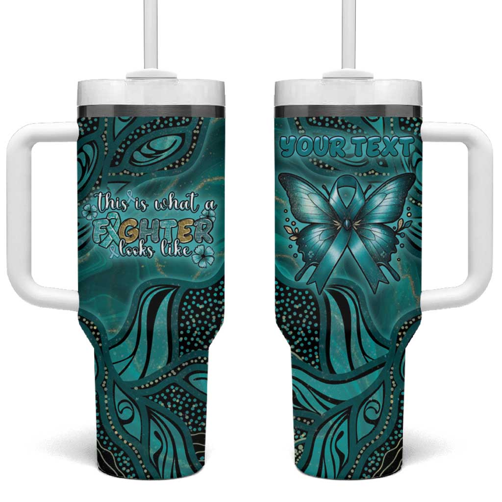 Personalised Ovarian Cancer Awareness Tumbler With Handle This Is What A Fighter Looks Like