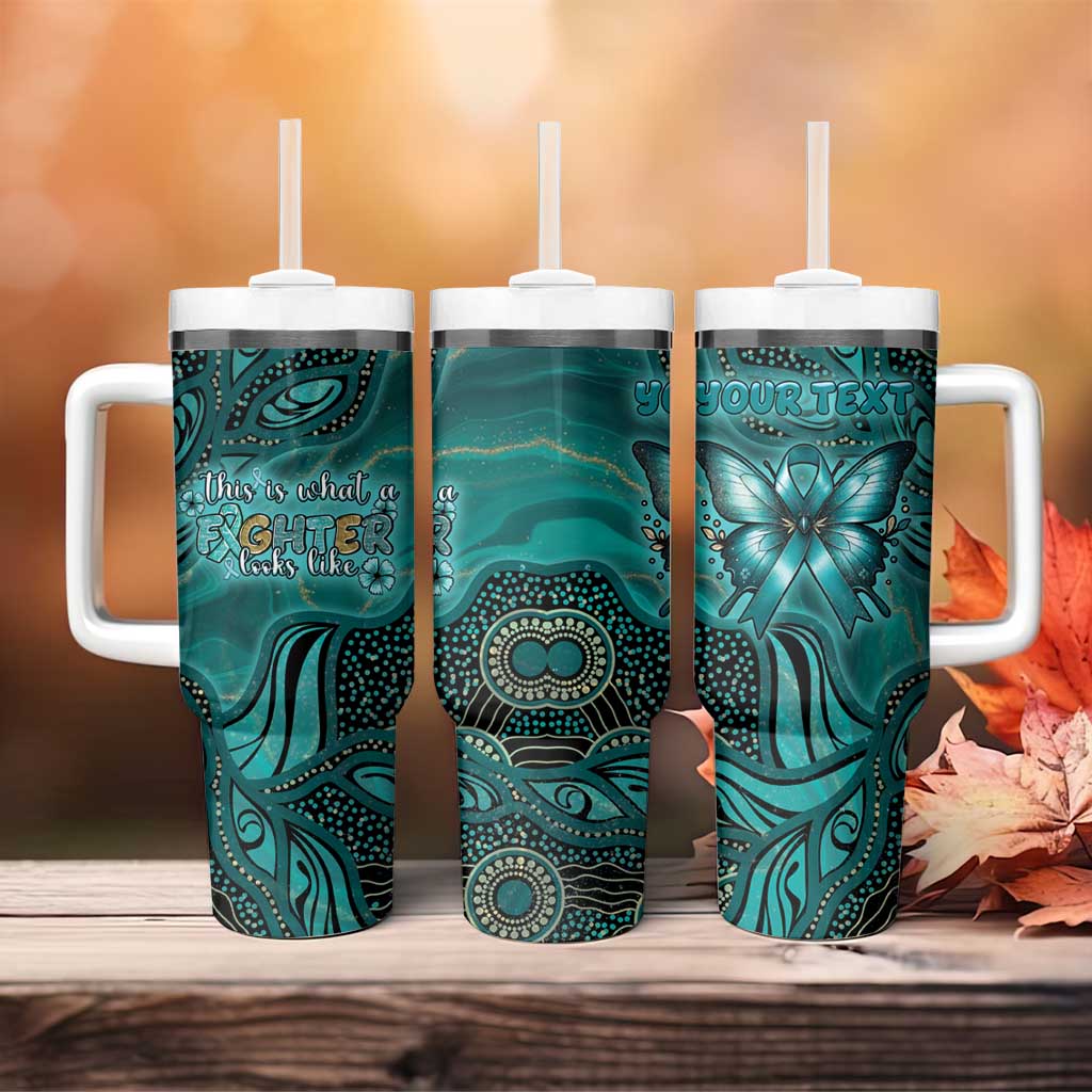 Personalised Ovarian Cancer Awareness Tumbler With Handle This Is What A Fighter Looks Like