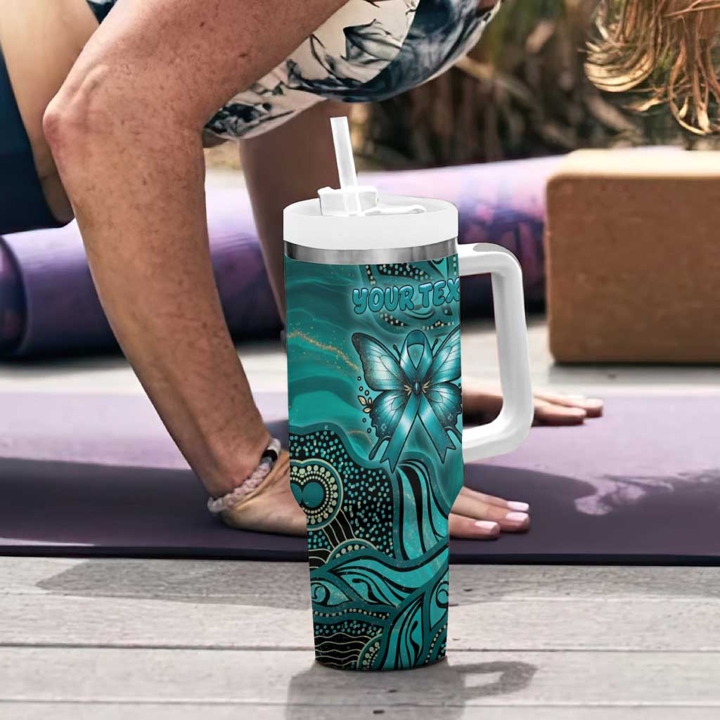 Personalised Ovarian Cancer Awareness Tumbler With Handle This Is What A Fighter Looks Like