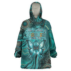 Personalised Ovarian Cancer Awareness Wearable Blanket Hoodie This Is What A Fighter Looks Like