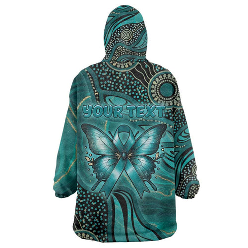 Personalised Ovarian Cancer Awareness Wearable Blanket Hoodie This Is What A Fighter Looks Like