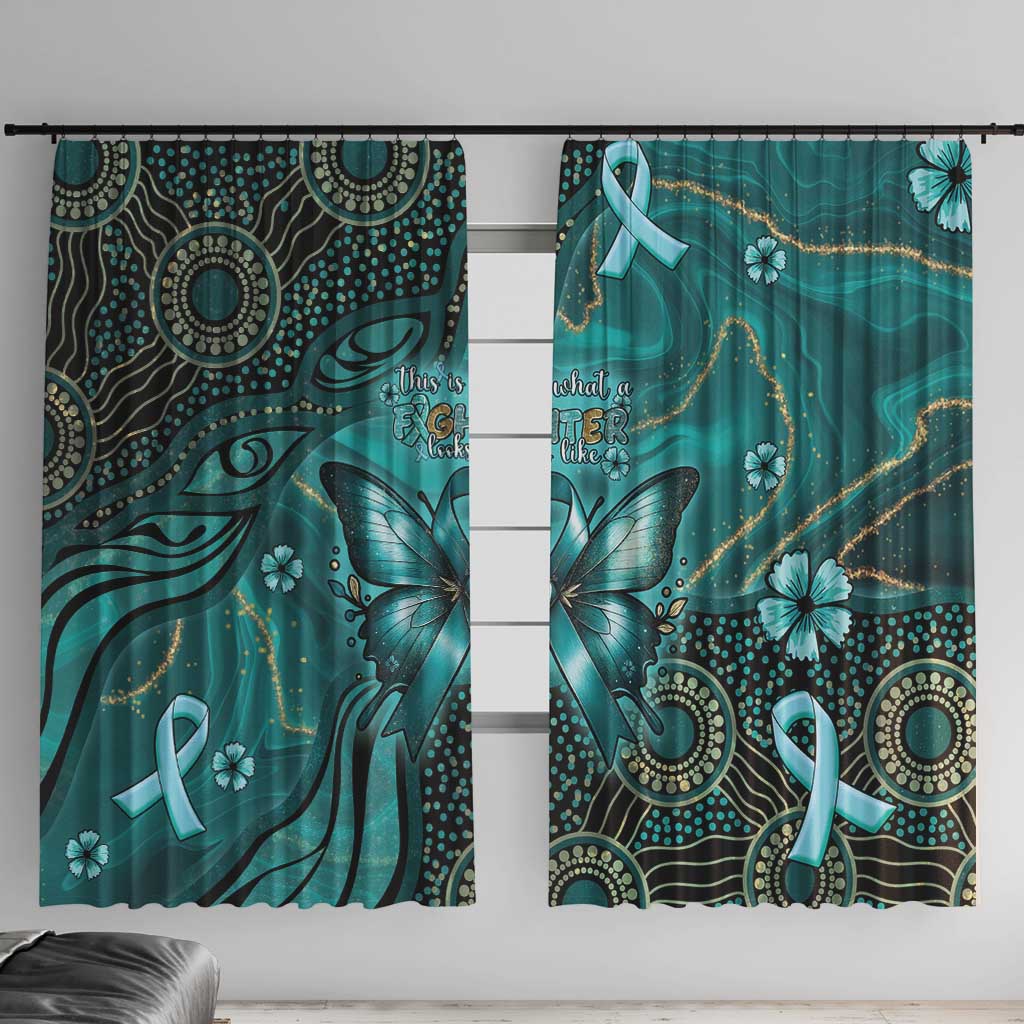 Ovarian Cancer Awareness Window Curtain This Is What A Fighter Looks Like