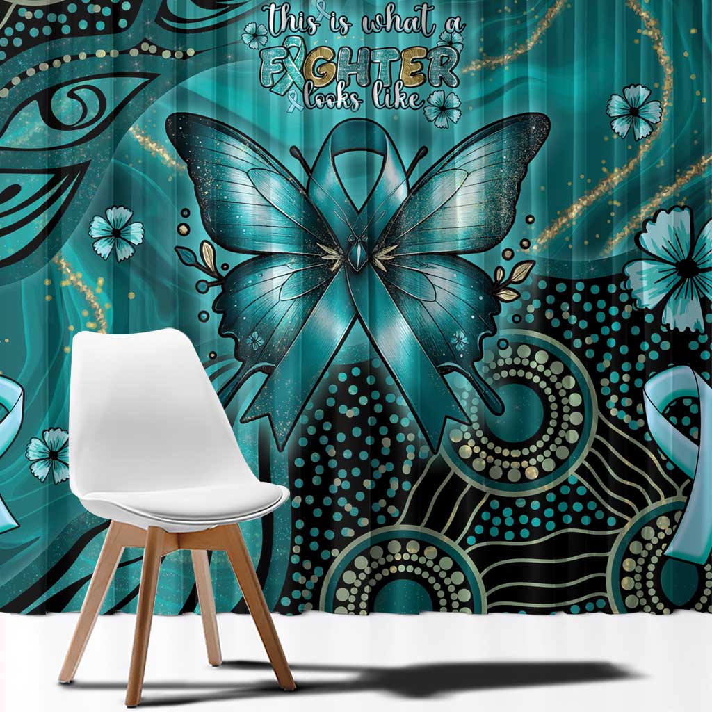 Ovarian Cancer Awareness Window Curtain This Is What A Fighter Looks Like