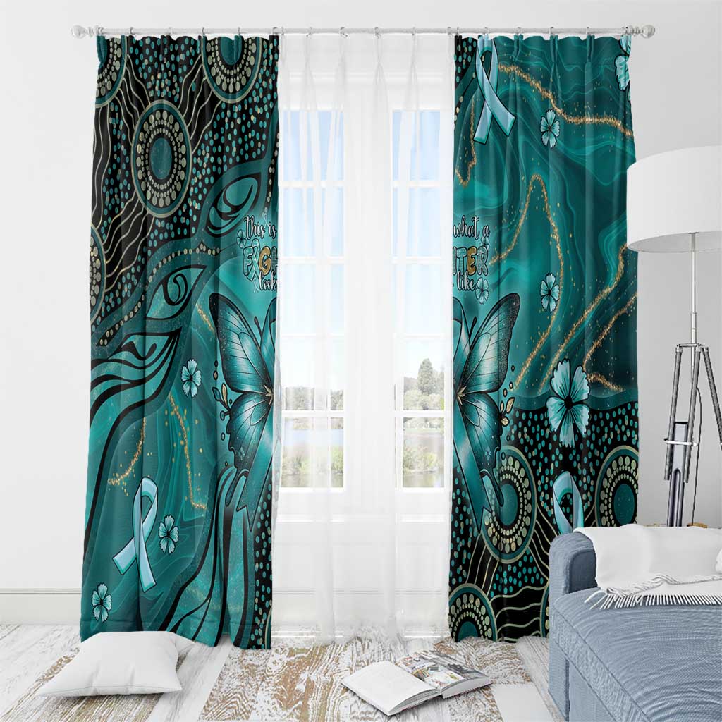 Ovarian Cancer Awareness Window Curtain This Is What A Fighter Looks Like