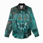 Personalised Ovarian Cancer Awareness Women Casual Shirt This Is What A Fighter Looks Like