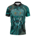 Personalised Ovarian Cancer Awareness Zipper Polo Shirt This Is What A Fighter Looks Like