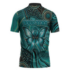 Personalised Ovarian Cancer Awareness Zipper Polo Shirt This Is What A Fighter Looks Like