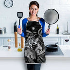 Maori Romantic Valentine Apron The Hongi Kiss Black Galaxy