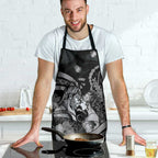 Maori Romantic Valentine Apron The Hongi Kiss Black Galaxy