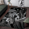 Maori Romantic Valentine Area Rug The Hongi Kiss Black Galaxy