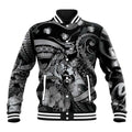 Personalised Maori Romantic Valentine Baseball Jacket The Hongi Kiss Black Galaxy