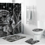 Maori Romantic Valentine Bathroom Set The Hongi Kiss Black Galaxy