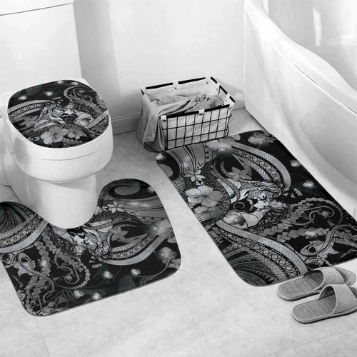 Maori Romantic Valentine Bathroom Set The Hongi Kiss Black Galaxy