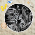 Maori Romantic Valentine Beach Blanket The Hongi Kiss Black Galaxy