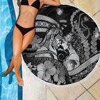 Maori Romantic Valentine Beach Blanket The Hongi Kiss Black Galaxy