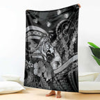 Maori Romantic Valentine Blanket The Hongi Kiss Black Galaxy