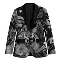 Personalised Maori Romantic Valentine Blazer The Hongi Kiss Black Galaxy