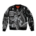 Personalised Maori Romantic Valentine Bomber Jacket The Hongi Kiss Black Galaxy