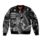 Personalised Maori Romantic Valentine Bomber Jacket The Hongi Kiss Black Galaxy